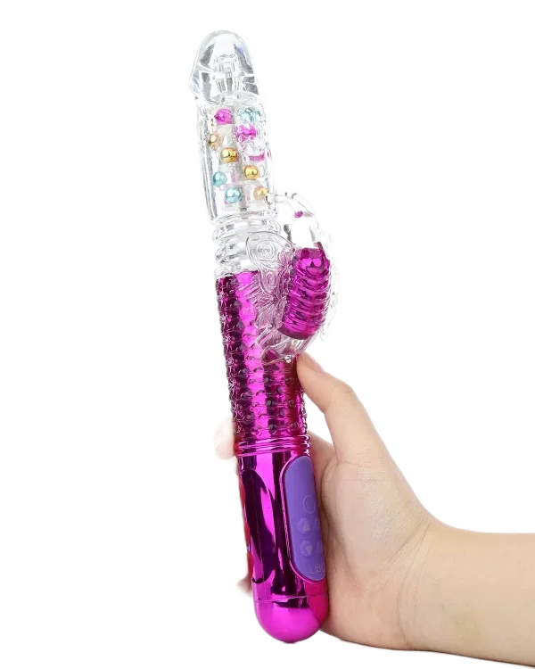 LIBO Rechargeable Suction Vibration Dildo Intense Thrusting Realistic Toy