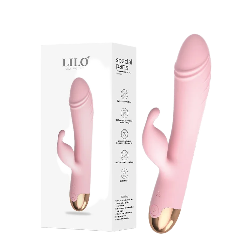 LILO Premium G-Spot Stimulating Silicone Dildo Pink Purple Flexible