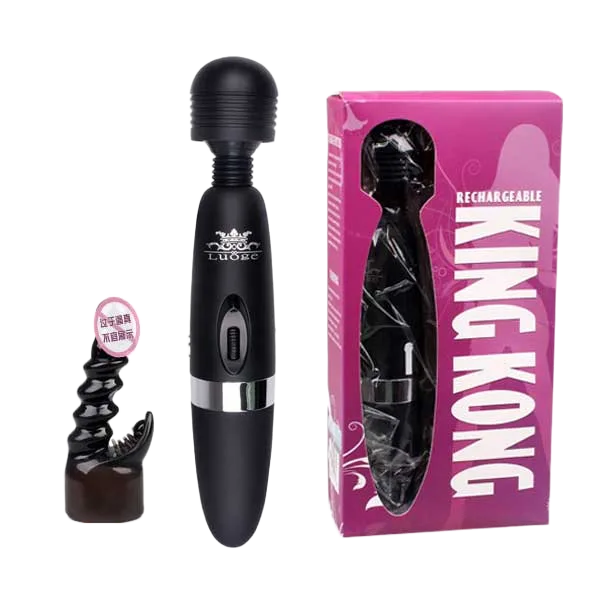 Louge King Kong Strong Vibration Massage Wand with Accessories