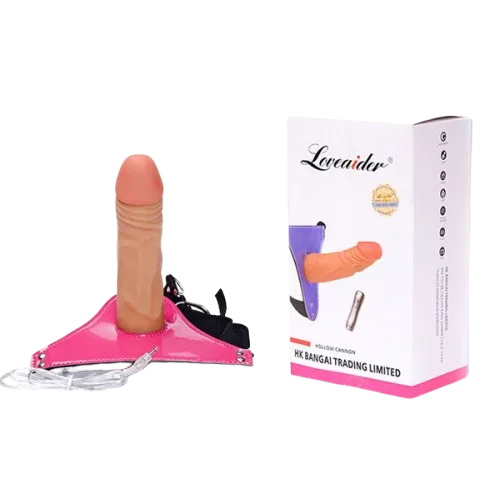 Loveaider 7-Mode Hollow Strap-On Vibrating Penis Enhancer Soft
