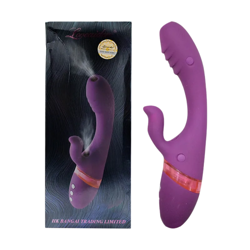 Loveaider Purple 7 Mode Water Spray Vibrating Dildo