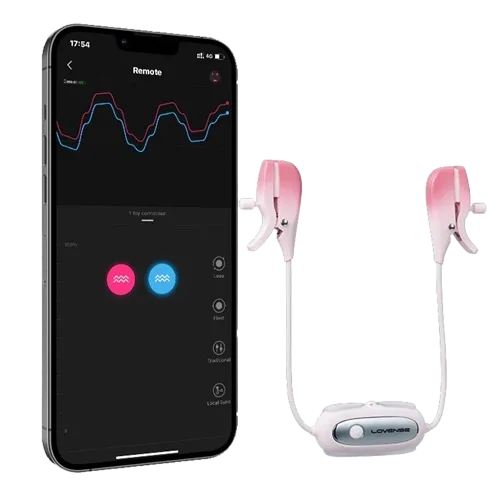 Lovense Gemini Nipple Clamp Vibrator App Control