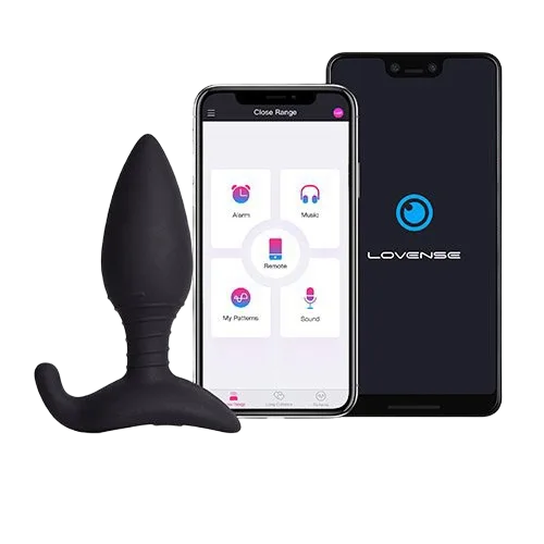 Lovense Hush Black Remote App Controlled Silicone Prostate Massager