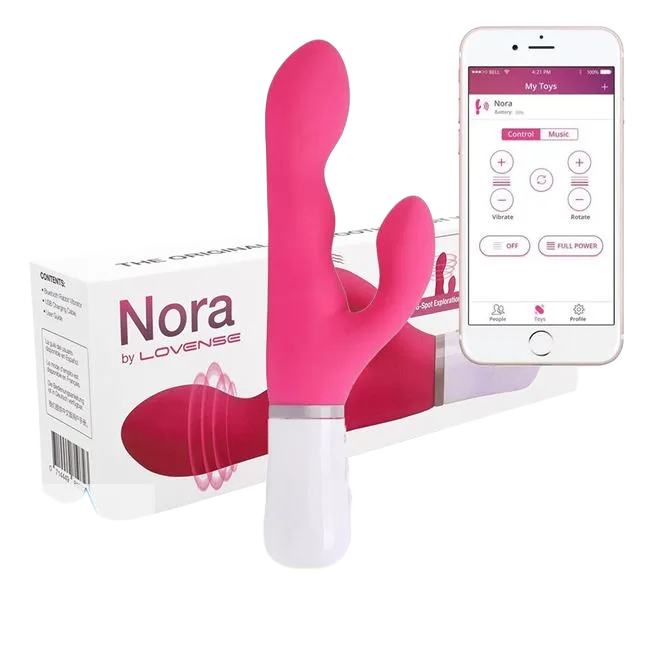 Lovense Nora App-Controlled Vibrating Realistic Dildo, Wireless