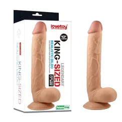 Lovetoy 10 Inch Wall-Mountable Suction Cup Realistic Dildo