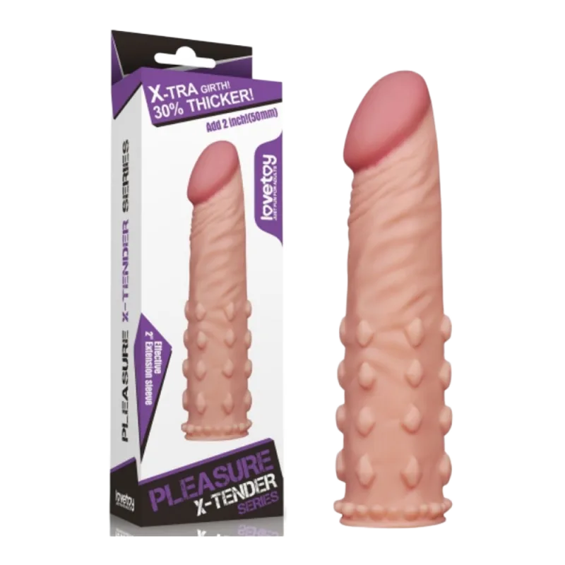 Lovetoy 5cm Enlarging Textured Vibrating Penis Sleeve