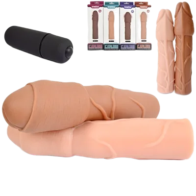 Lovetoy 6cm Soft Vibrating Extension Condom Enhance Sex