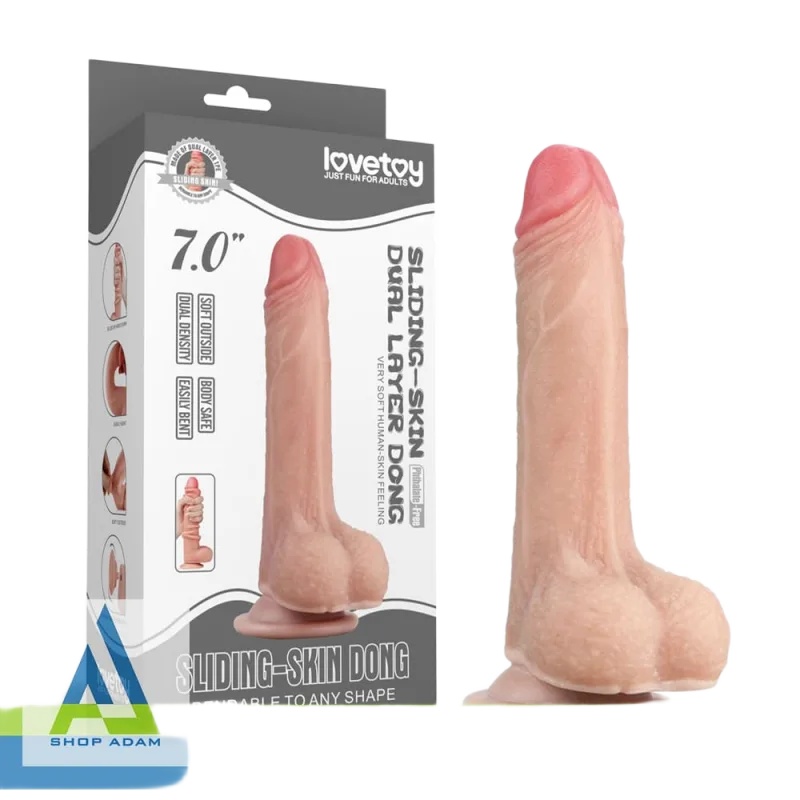 Lovetoy 7” Flexible Suction Cup Dildo G-Spot Silicone