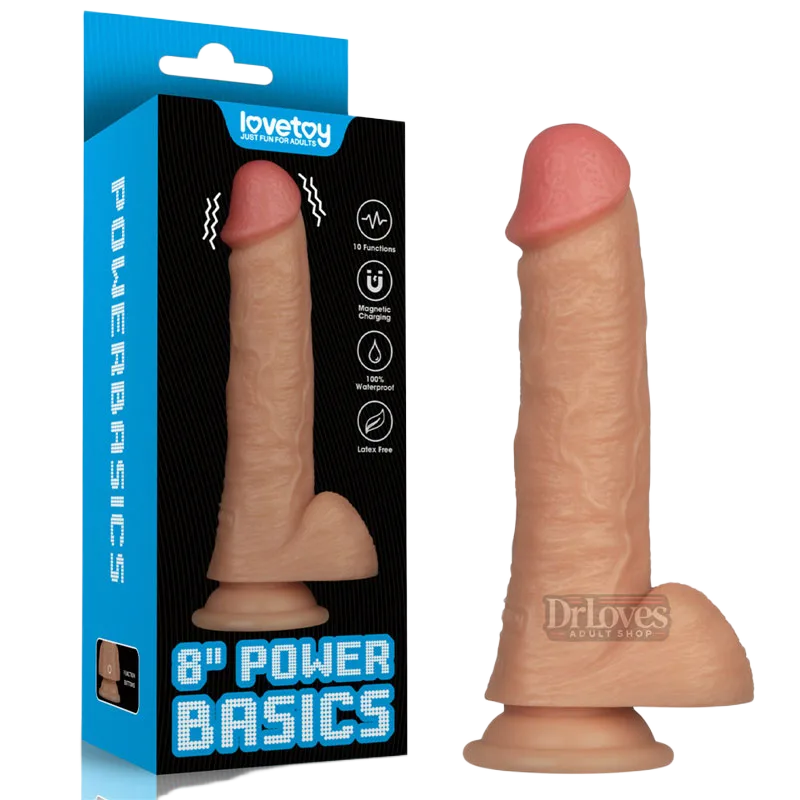 Lovetoy 8 Inch 10 Mode Rechargeable Male Vibrator