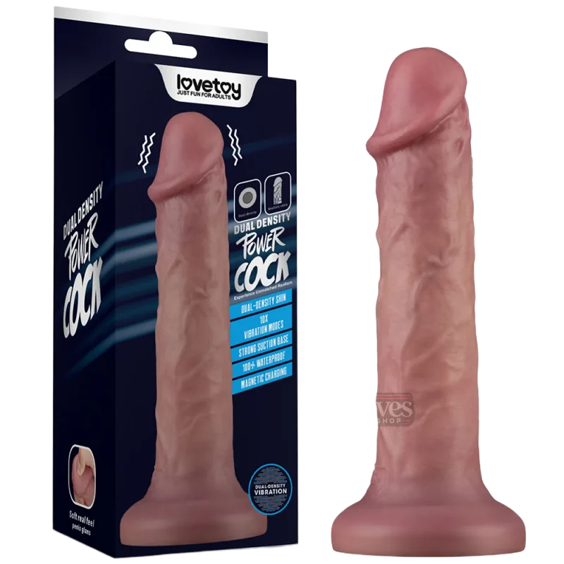 Lovetoy 8 Inch Power Cock Wall-Mounted Vibrator Waterproof