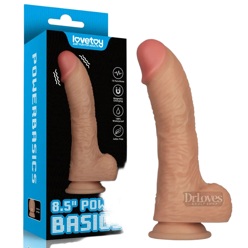 Lovetoy 8.5 Inch Power Basic Waterproof Vibrating Dildo