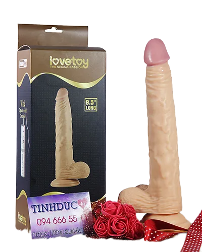 Lovetoy 9.5 Inch Realistic Wall Mounted Silicone Dildo