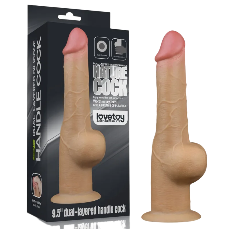 Lovetoy 9.5 Inch Wall Mounted Realistic Soft Silicone Ribbed Toy
