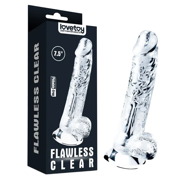 Lovetoy Clear Silicone Waterproof Wall-Mount Dildo 7.5"