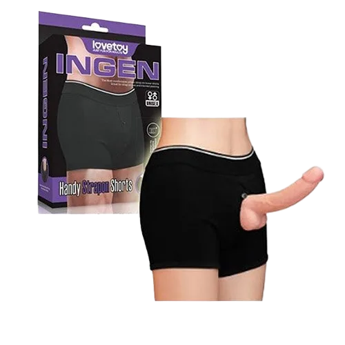 Lovetoy Cotton Penis Attachment Shorts for Lesbian and Men