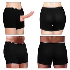 Lovetoy Cotton Unisex Penis Attachment Shorts Stretch Comfort