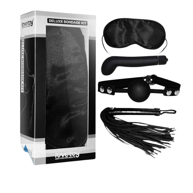 Lovetoy Deluxe 4-Piece Bondage Kit Leather Restraints