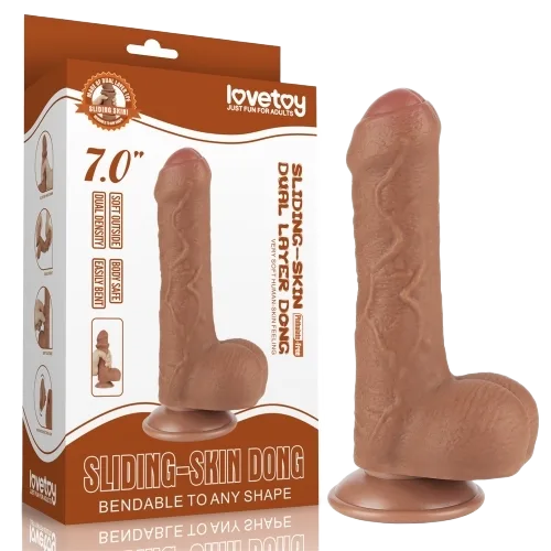 Lovetoy Double Layer Realistic Sleeve Stretchable Dildo