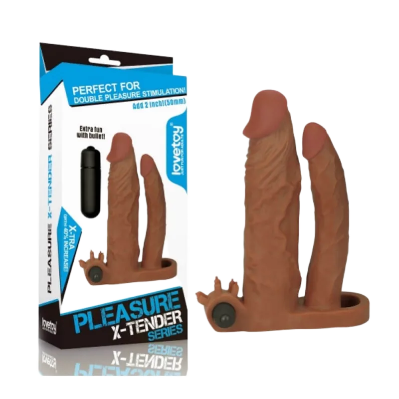 Lovetoy Dual-ended Vibrating Condom Sleeve Extension