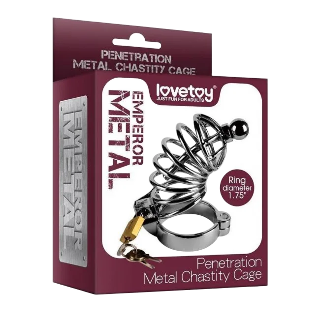 Lovetoy Emperol Metal Chastity Cage Heavy-Duty Secure
