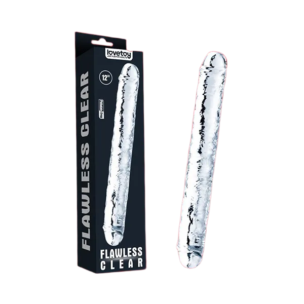 Lovetoy Flawless Clear 12" Double-Ended Vibrating Dildo
