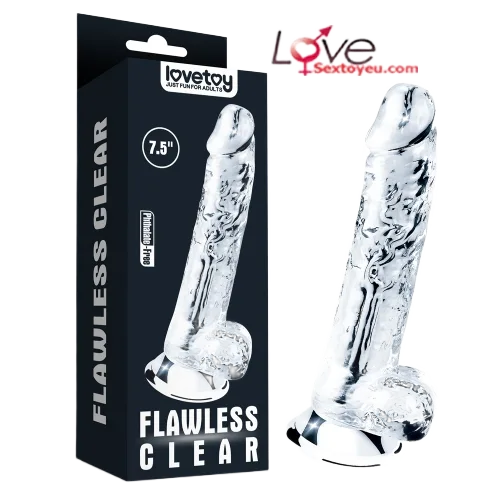 Lovetoy Flawless Clear 7.5in G Spot Clitoral Stimulation TPE