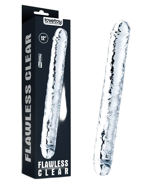 Lovetoy Flawless Clear Double Ended Silicone Dildo