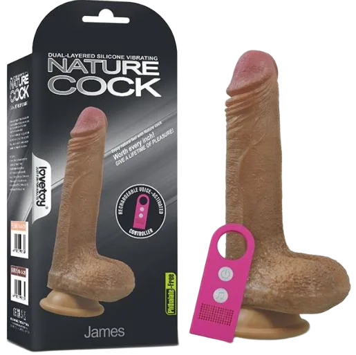 Lovetoy James Suction Base Vibrating Sound Sensor Dildo