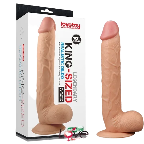 Lovetoy King Size 10 Large Premium Silicone Dildo Female Toy