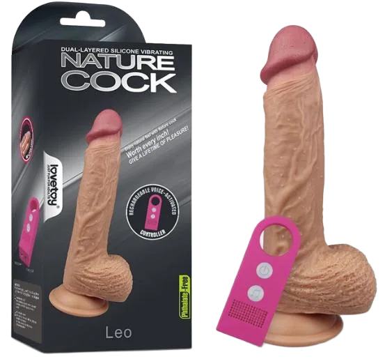 Lovetoy LEO Sound Sensor Suction Base Dildo 21.5cm