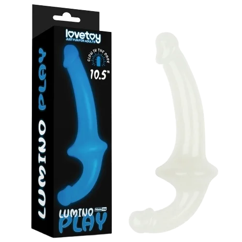Lovetoy Lumino Double-Ended Transparent Dildo for Lesbians