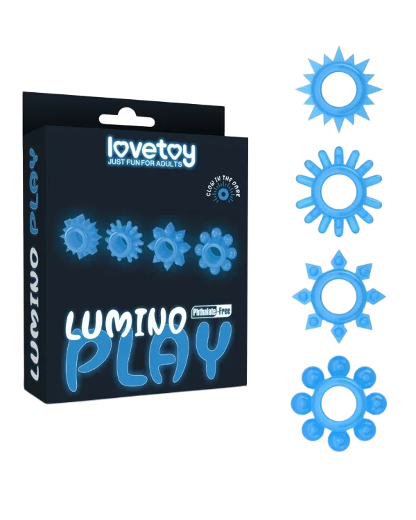Lovetoy Lumino Play 4 Glow Silicone Penis Rings