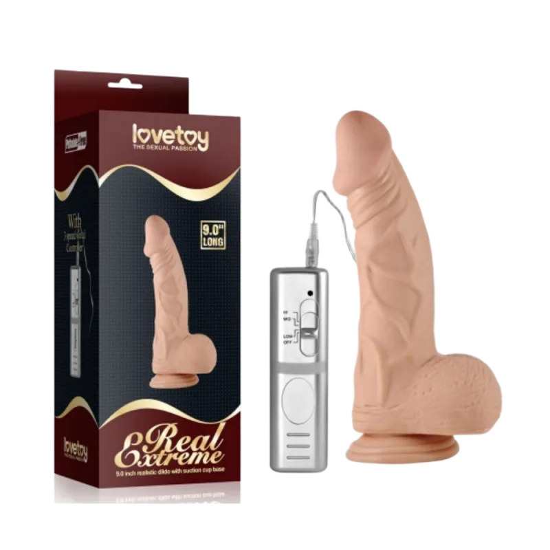 Lovetoy Natural Cock realistic wall mount vibrating dildo
