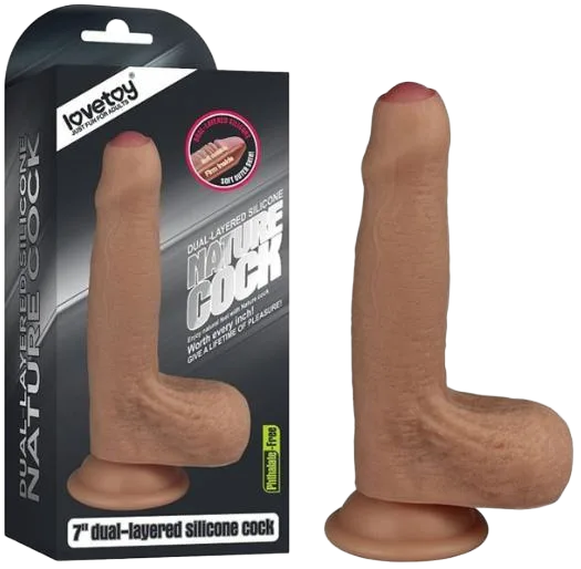 Lovetoy Natural Suction Cup Silicone Realistic Dildo