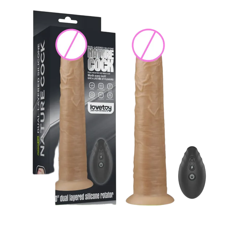 Lovetoy Nature Cock 10" Giant Wall-Mount Vibrating Rotating Dong
