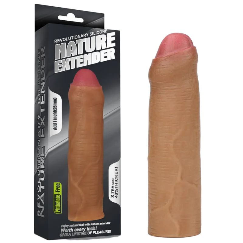 Lovetoy Nature Extender 2.5cm Realistic Ribbed Silicone