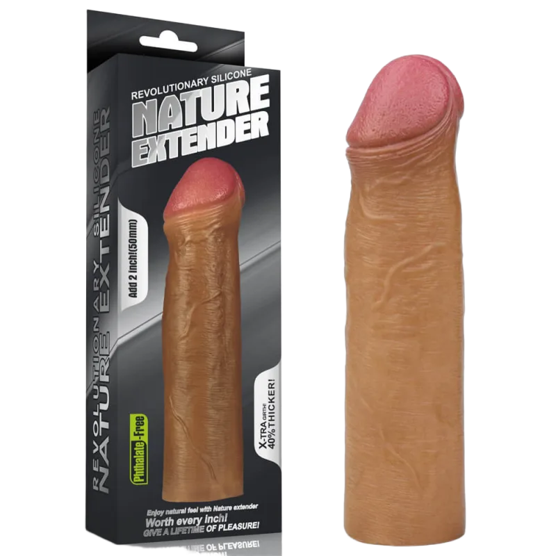 Lovetoy Nature Extender 5cm Silicone Penis Enlarger Flexible