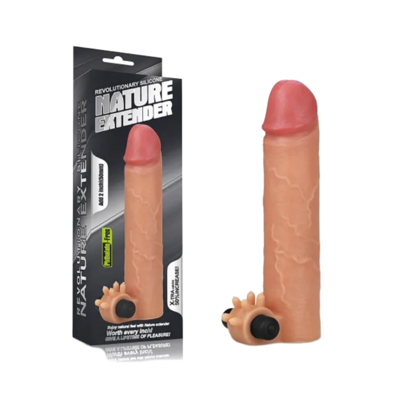 Lovetoy Nature Extender vibrating penis sleeve extra length