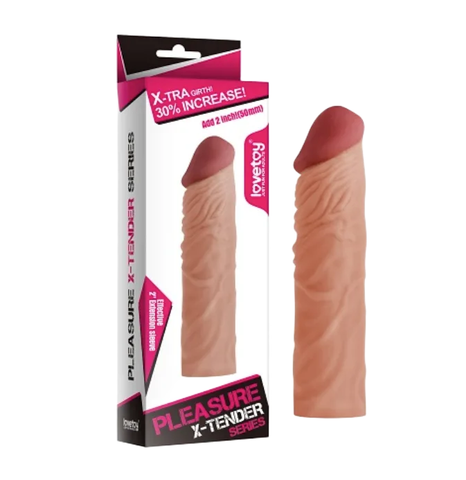 Lovetoy Pleasure X-Tender 5cm Premium Enlargement Condom Soft Texture