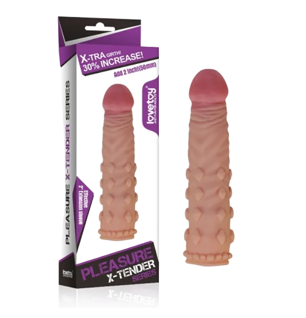Lovetoy Pleasure X-Tender Series 5cm Extension Condom Enhance Size