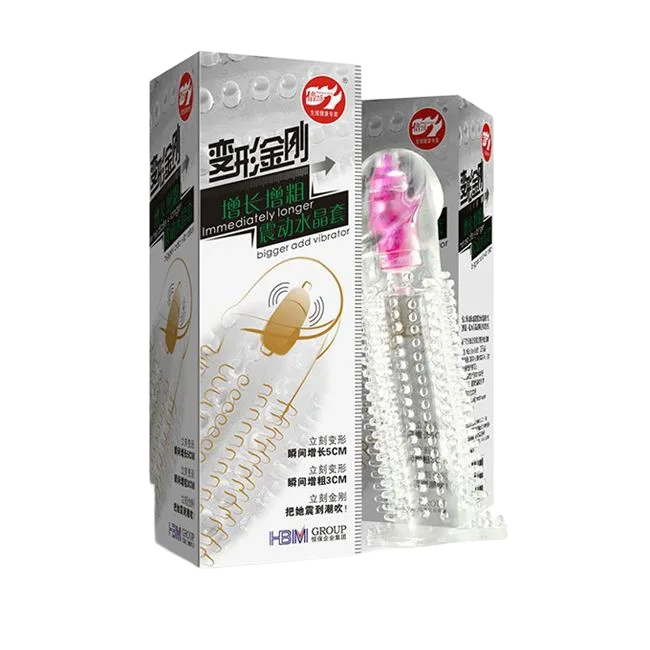 Lovetoy Pleasure X-Tender Transparent Vibrating Condom Sleeve