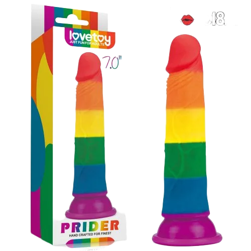 Lovetoy Prider 7in Wall Mounted Gay Lesbian Dildo Vibrator