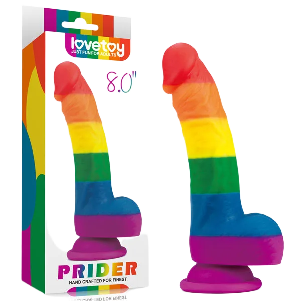Lovetoy Prider 8” Wall-Mountable Waterproof Flexible Dildo