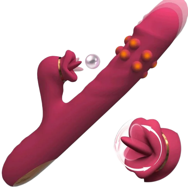 Lovetoy R420 twisting tongue sucking dildo