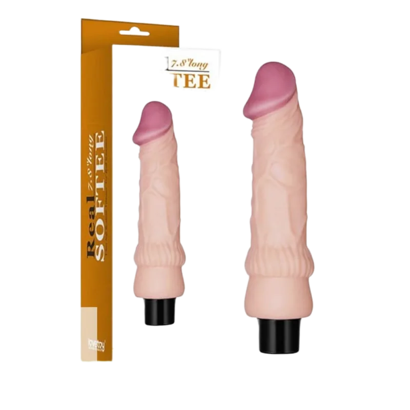 Lovetoy Real 7.8 Inch Soft Vibrating Dildo 10 Modes