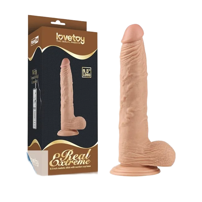Lovetoy Real Extreme 9.5 Inch Flexible Suction Silicone Toy