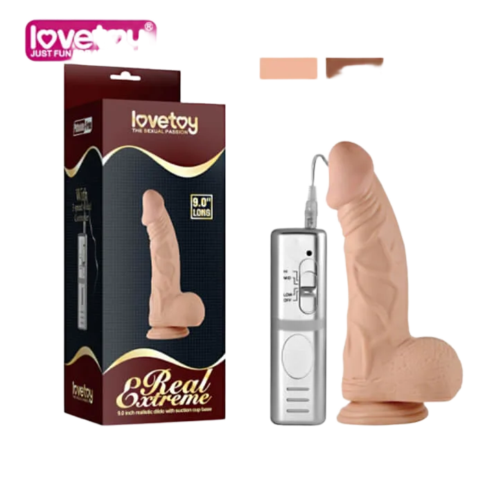 Lovetoy Real Extreme Suction Remote-Controlled Soft Vibrating Dildo