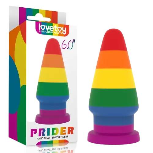 Lovetoy Silicone Anal Plug 7 Colors Soft 6in