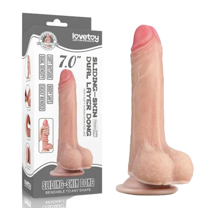 Lovetoy Sliding Pink 7 Inch Silicone Female Masturbator