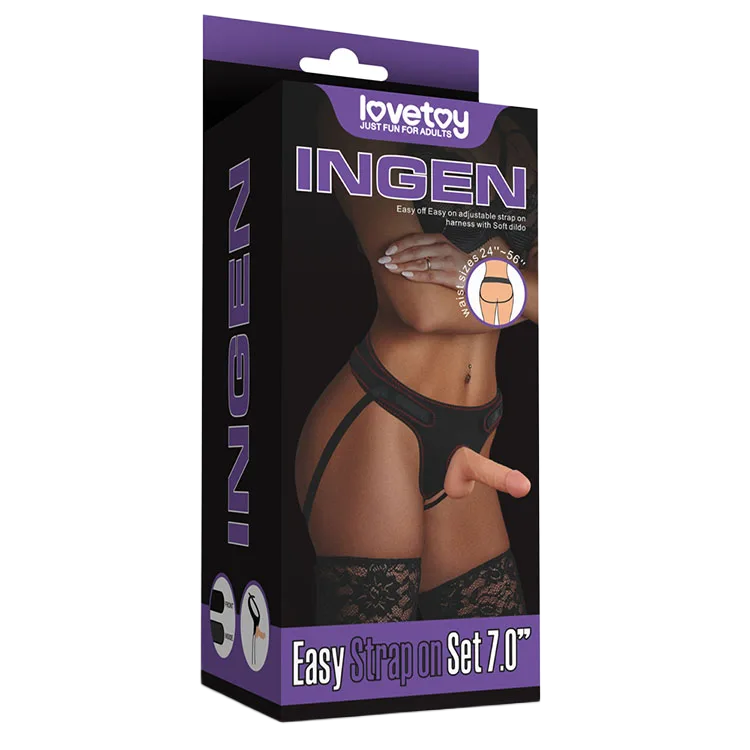 Lovetoy Soft Strap-On Dildo Silicone G-Spot Stimulation DC65Q